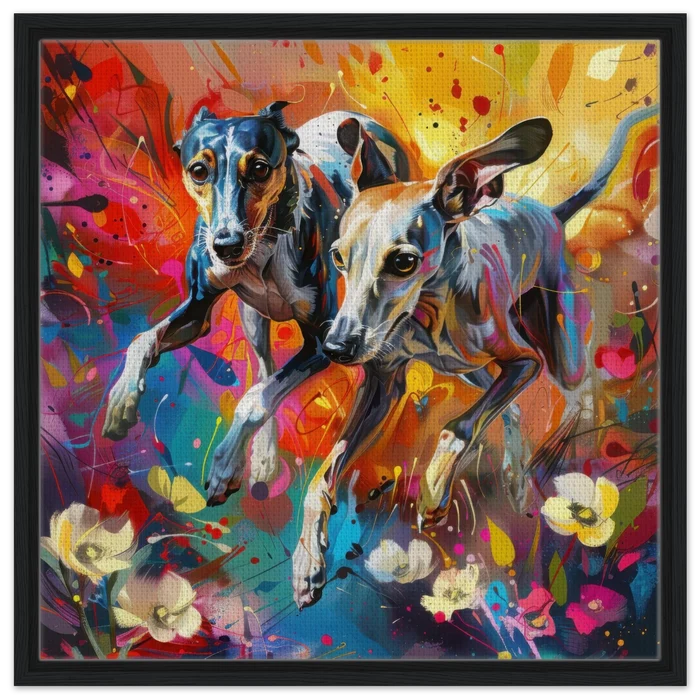 Whippets love playing 3 - Shop Ai Art WebShop - Digital Art online Store
