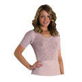 Women's Baby Pink Short-Sleeve Thermal Top (S–XL)