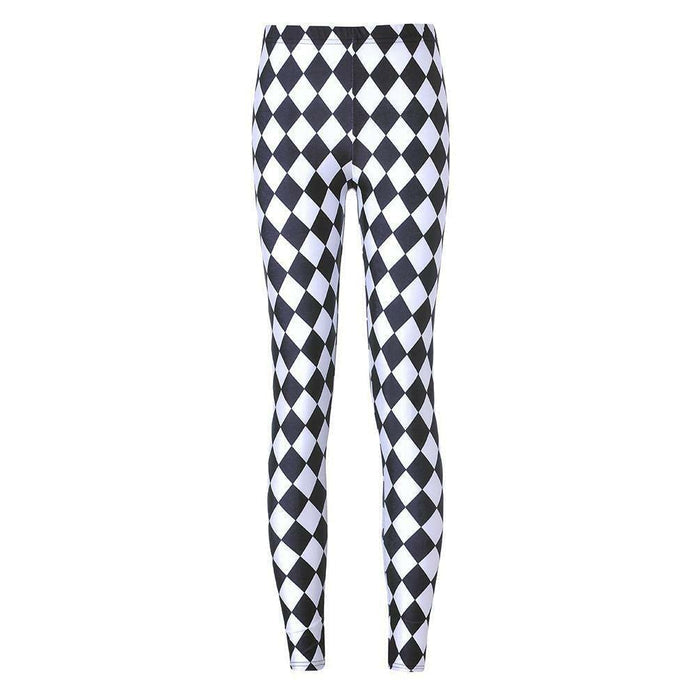 Women's Diamond Print Leggings (S/M–M/L)