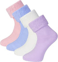 Women's Fluffy Thermal Bed Socks (UK 4–7, Multipacks)
