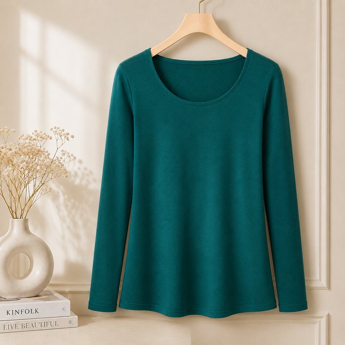 Women's Long-Sleeve Scoop-Neck T-Shirt (S–3XL)