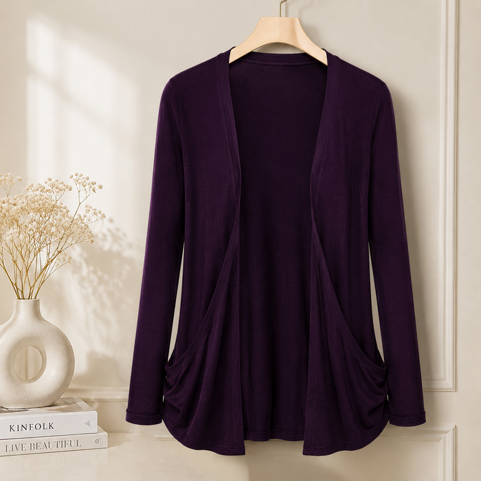 Women's Relaxed Cardigan with Pockets (UK 6–24)