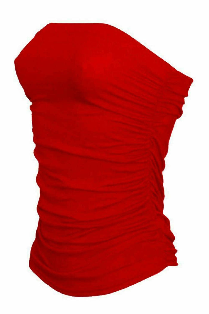 Women's Ruched Strapless Bandeau Top (UK 8–26)