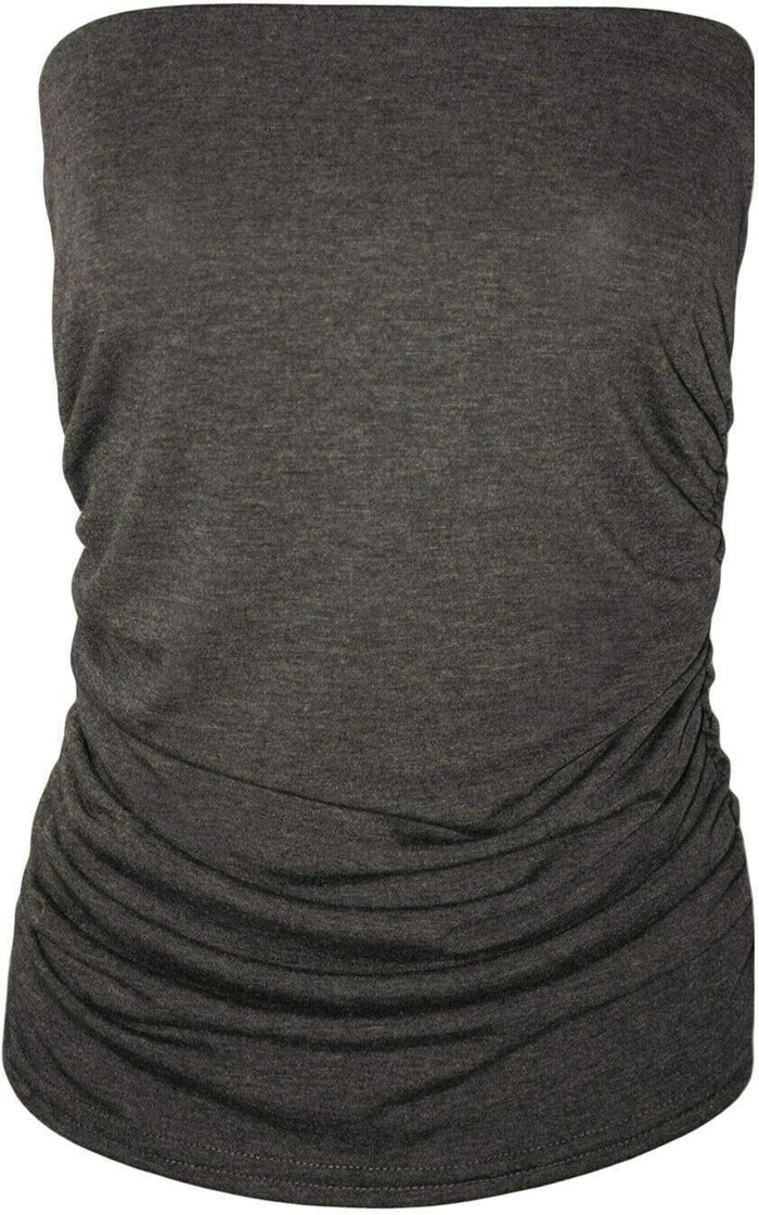 Women's Ruched Strapless Bandeau Top (UK 8–26)