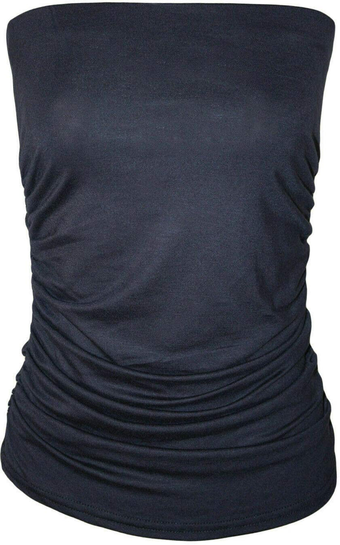 Women's Ruched Strapless Bandeau Top (UK 8–26)