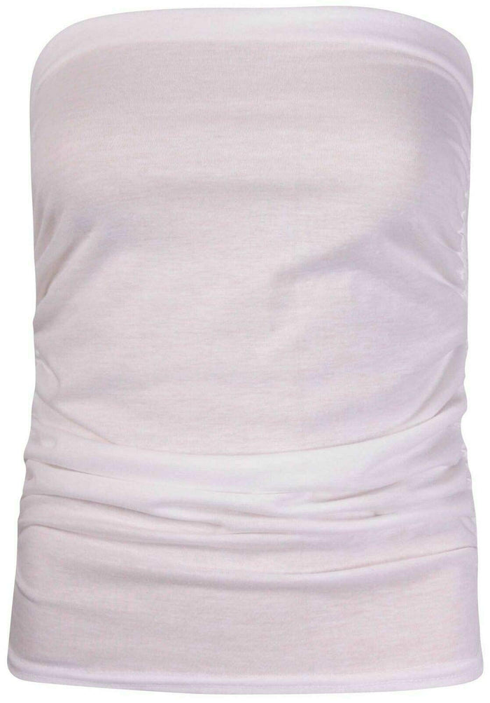 Women's Ruched Strapless Bandeau Top (UK 8–26)