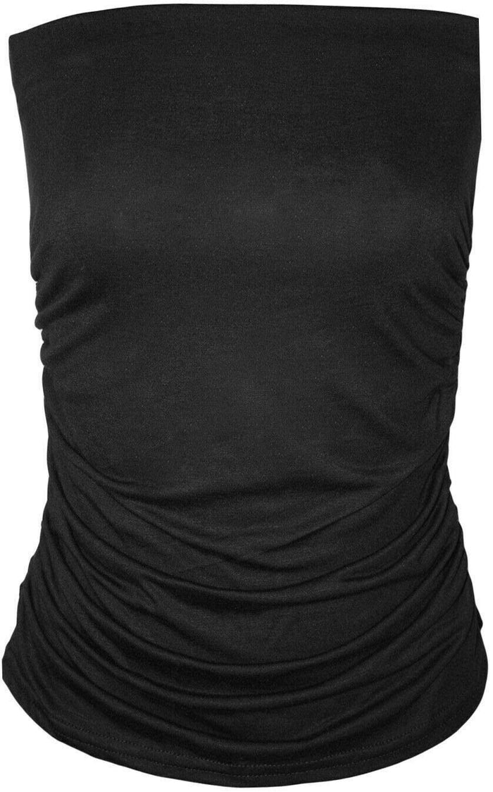 Women's Ruched Strapless Bandeau Top (UK 8–26)