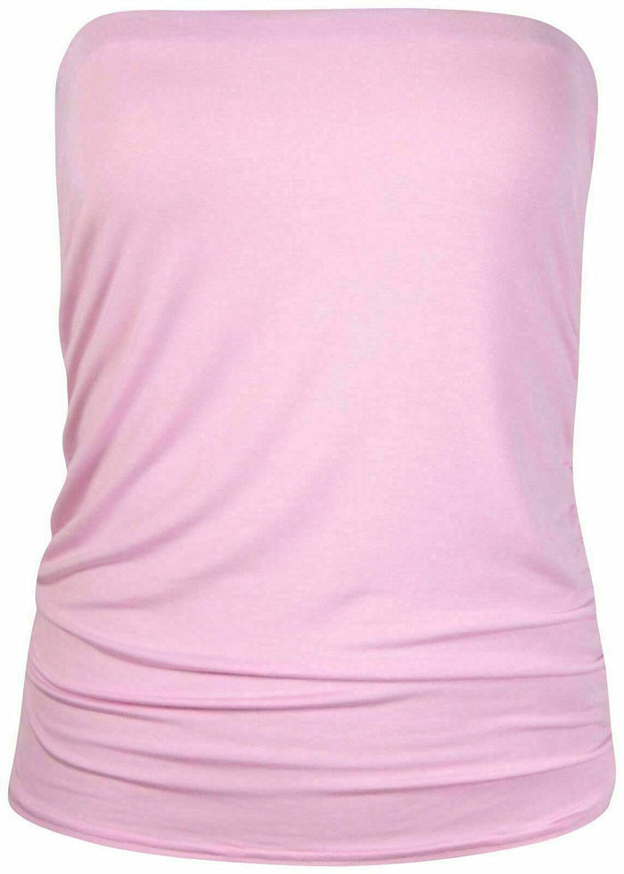 Women's Ruched Strapless Bandeau Top (UK 8–26)