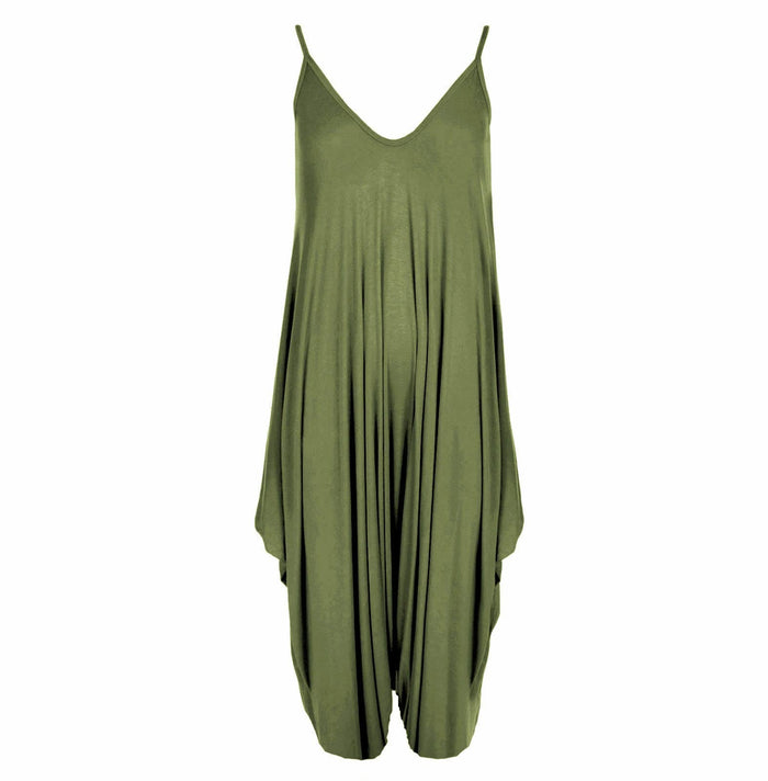 Women's Sleeveless V-Neck Jumpsuit (One Size)