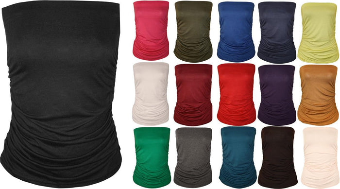 Women's Strapless Bandeau Tube Top (S–L & XXL–3XL)