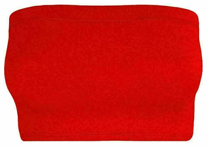 Women's Stretch Bandeau Crop Top (S/M–3XL)