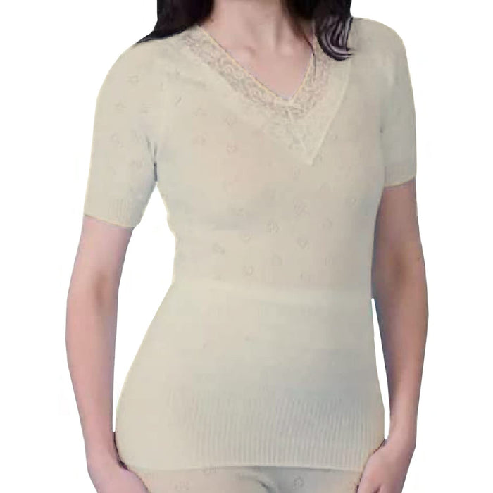 Women's Thermal Tops & Vests – V-Neck or Round Neck (S–3XL)