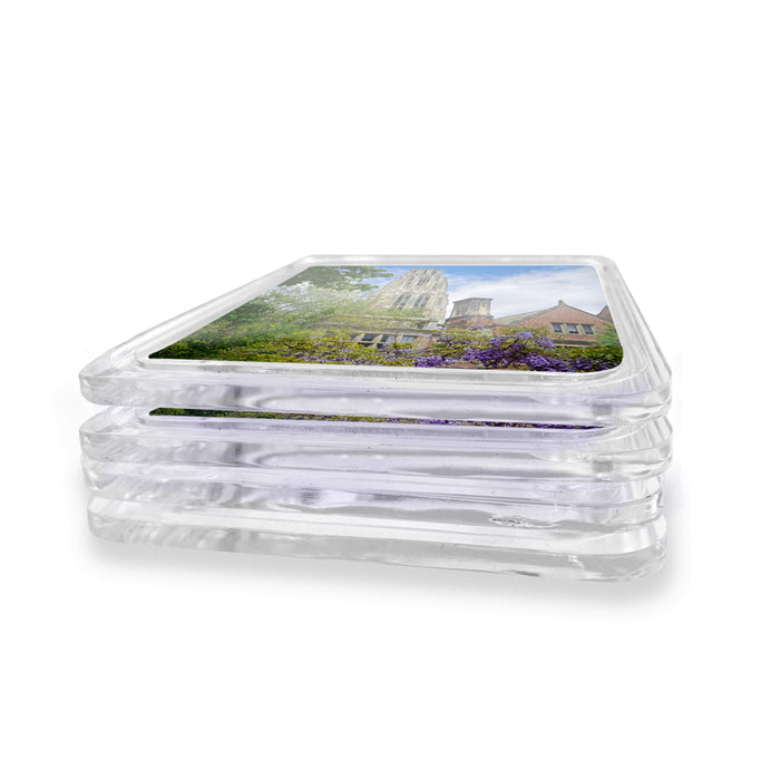 Yale Bulldogs - Springtime Harkness Tower Drink Coaster