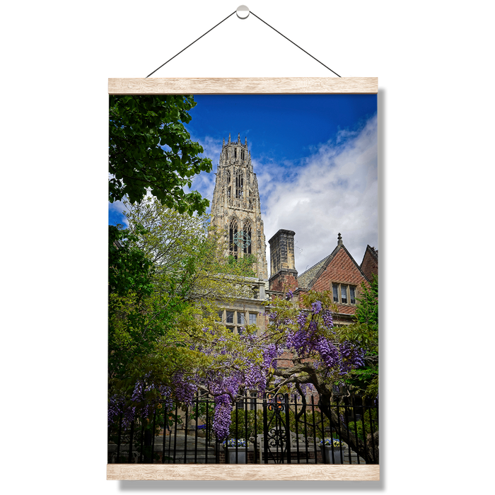 Yale Bulldogs - Springtime Harkness Tower - College Wall Art #Hanging Canvas