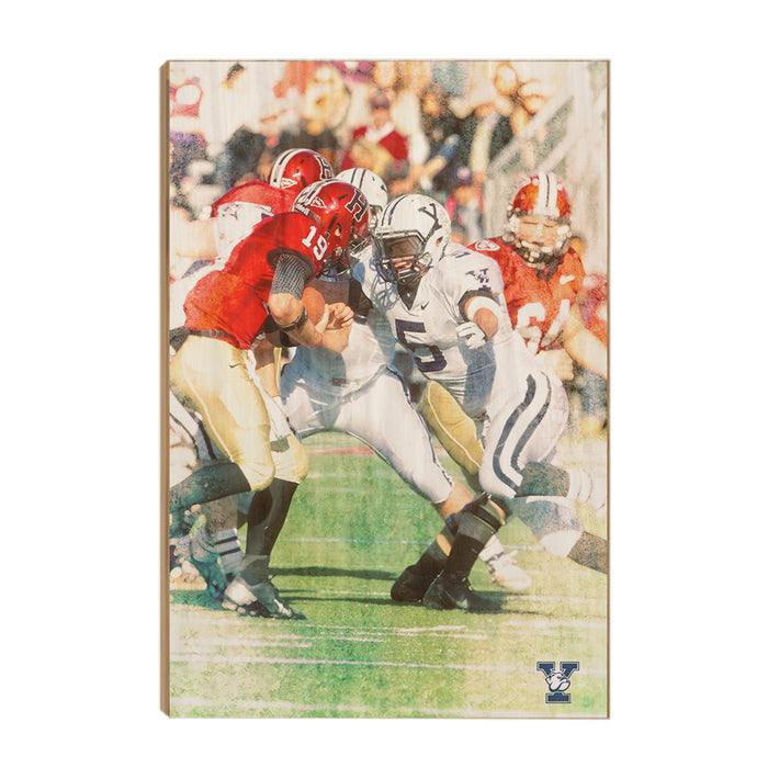 Yale Bulldogs - Yale Football - College Wall Art #Wood